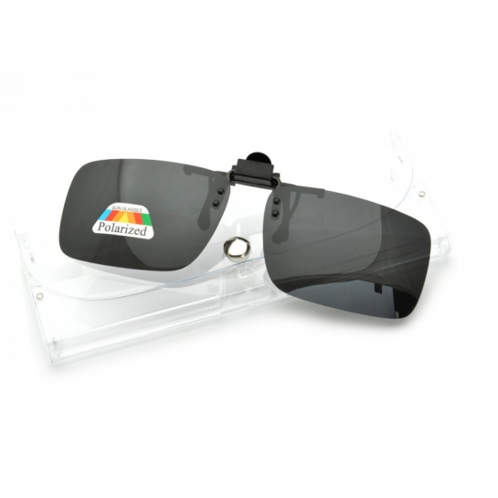 Czarne Nakładki polaryzacyjne na okulary korekcyjne + ETUI - NA-158